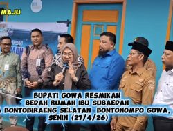 Bupati Gowa Kekampung Halaman, Resmikan Rumah Sitti Subaedah Warga dusun Kacci Kacci